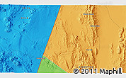 Political 3D Map of the area around 23° 33' 11" S, 67° 4' 29" W