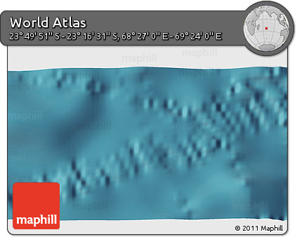 Satellite 3D Map of the Area around 23° 33' 11" S, 68° 55' 30" E