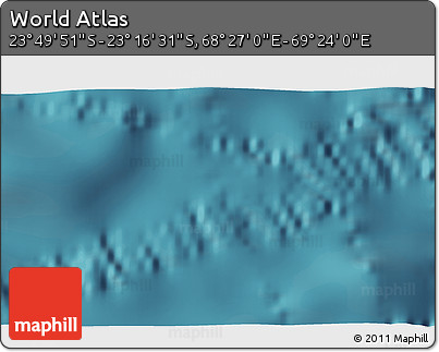 Satellite 3D Map of the Area around 23° 33' 11" S, 68° 55' 30" E