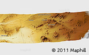 Physical Panoramic Map of Baquedano