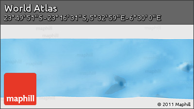 Physical Panoramic Map of the Area around 23° 33' 11" S, 6° 1' 30" E