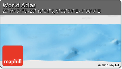 Physical Panoramic Map of the Area around 23° 33' 11" S, 6° 1' 30" E