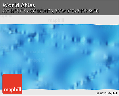 Physical 3D Map of the Area around 23° 33' 11" S, 70° 37' 30" E