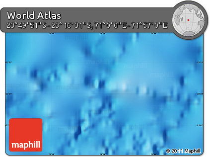 Physical Map of the Area around 23° 33' 11" S, 71° 28' 29" E
