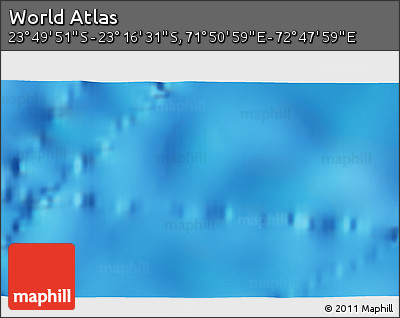 Physical 3D Map of the Area around 23° 33' 11" S, 72° 19' 29" E