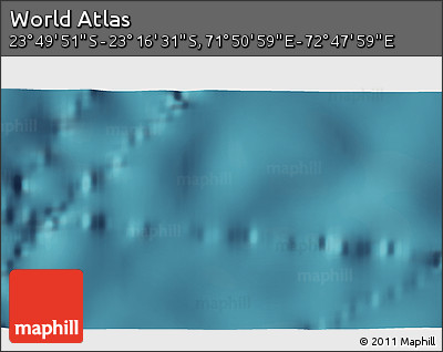 Satellite 3D Map of the Area around 23° 33' 11" S, 72° 19' 29" E
