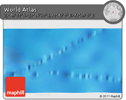 Physical 3D Map of the Area around 23° 33' 11" S, 73° 10' 30" E