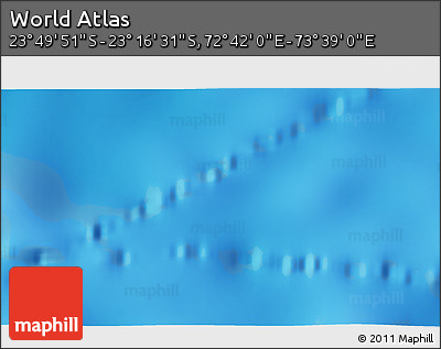 Physical 3D Map of the Area around 23° 33' 11" S, 73° 10' 30" E