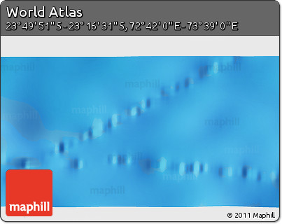 Physical 3D Map of the Area around 23° 33' 11" S, 73° 10' 30" E