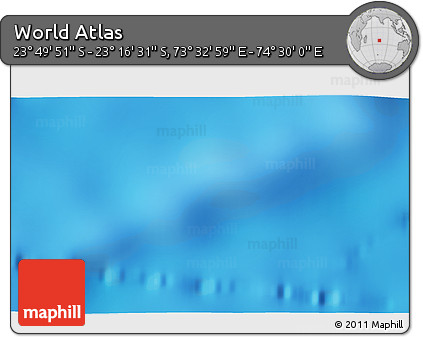 Physical 3D Map of the Area around 23° 33' 11" S, 74° 1' 30" E