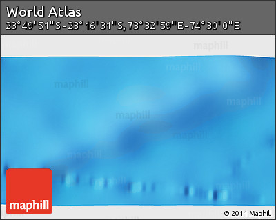 Physical 3D Map of the Area around 23° 33' 11" S, 74° 1' 30" E