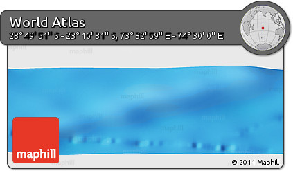 Physical Panoramic Map of the Area around 23° 33' 11" S, 74° 1' 30" E