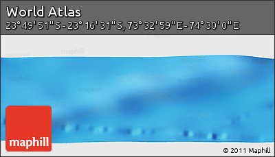 Physical Panoramic Map of the Area around 23° 33' 11" S, 74° 1' 30" E