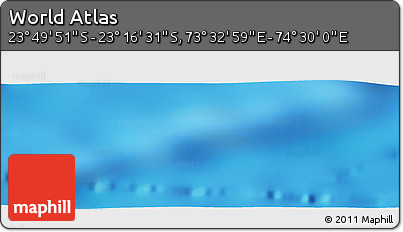 Physical Panoramic Map of the Area around 23° 33' 11" S, 74° 1' 30" E