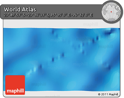 Physical 3D Map of the Area around 23° 33' 11" S, 75° 43' 29" E