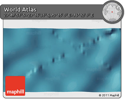 Satellite 3D Map of the Area around 23° 33' 11" S, 75° 43' 29" E