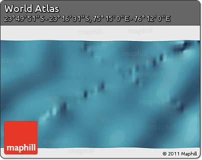 Satellite 3D Map of the Area around 23° 33' 11" S, 75° 43' 29" E