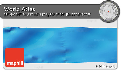 Physical Panoramic Map of the Area around 23° 33' 11" S, 76° 34' 29" E