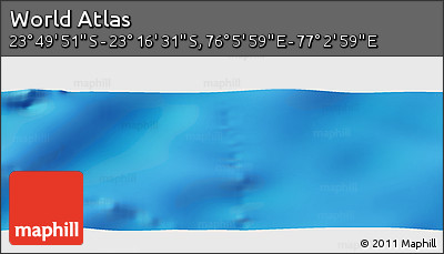 Physical Panoramic Map of the Area around 23° 33' 11" S, 76° 34' 29" E