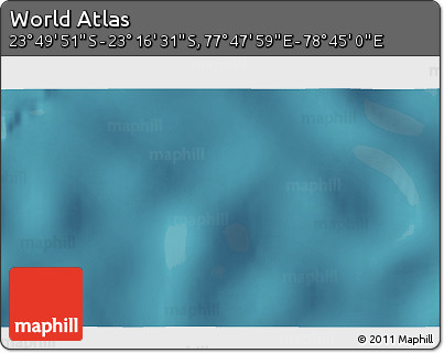 Satellite 3D Map of the Area around 23° 33' 11" S, 78° 16' 30" E