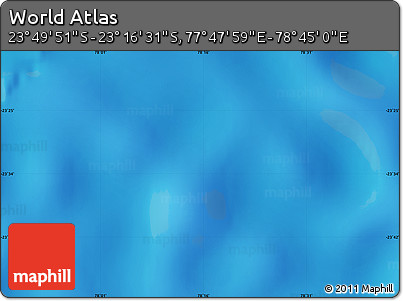 Physical Map of the Area around 23° 33' 11" S, 78° 16' 30" E