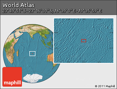 Satellite Location Map of the Area around 23° 33' 11" S, 79° 7' 30" E