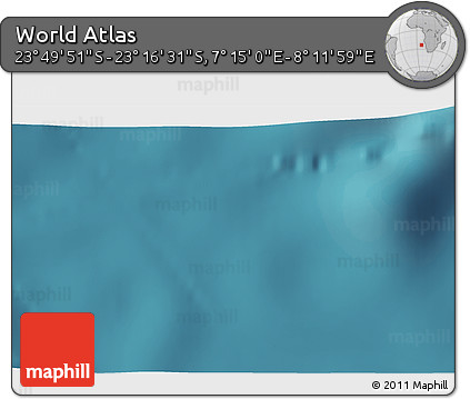 Satellite 3D Map of the Area around 23° 33' 11" S, 7° 43' 29" E