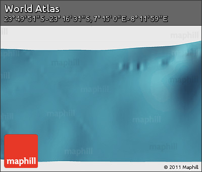 Satellite 3D Map of the Area around 23° 33' 11" S, 7° 43' 29" E