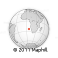 Outline Map of the Area around 23° 33' 11" S, 7° 43' 29" E, rectangular outline