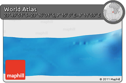 Physical Panoramic Map of the Area around 23° 33' 11" S, 7° 43' 29" E