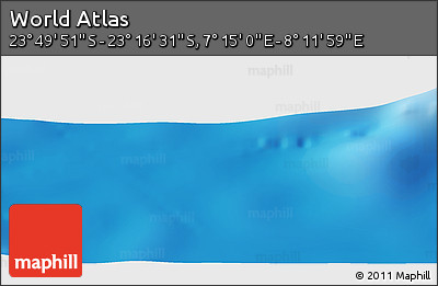 Physical Panoramic Map of the Area around 23° 33' 11" S, 7° 43' 29" E