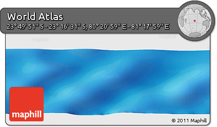Physical Panoramic Map of the Area around 23° 33' 11" S, 80° 49' 29" E
