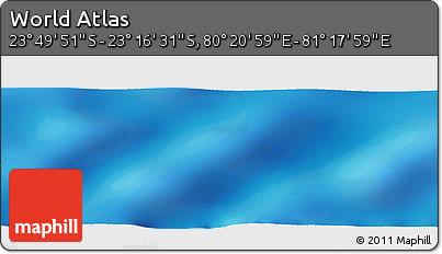 Physical Panoramic Map of the Area around 23° 33' 11" S, 80° 49' 29" E