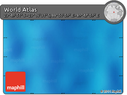 Physical Map of the Area around 23° 33' 11" S, 89° 19' 29" E
