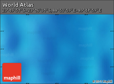 Physical Map of the Area around 23° 33' 11" S, 89° 19' 29" E