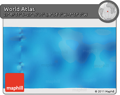 Physical 3D Map of the Area around 23° 33' 11" S, 8° 25' 30" W