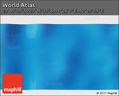 Physical 3D Map of the Area around 23° 33' 11" S, 91° 52' 30" E