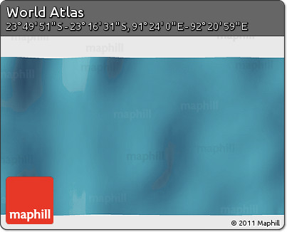 Satellite 3D Map of the Area around 23° 33' 11" S, 91° 52' 30" E