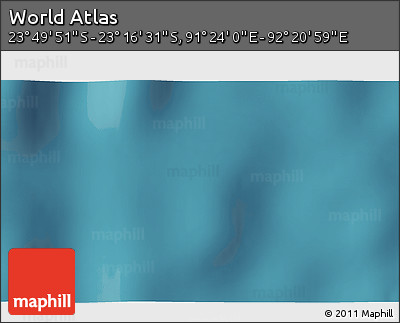 Satellite 3D Map of the Area around 23° 33' 11" S, 91° 52' 30" E