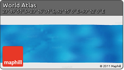 Physical Panoramic Map of the Area around 23° 33' 11" S, 92° 43' 29" E