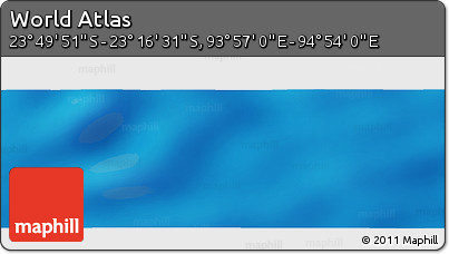 Shaded Relief Panoramic Map of the Area around 23° 33' 11" S, 94° 25' 30" E