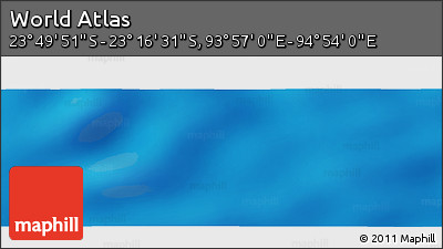 Shaded Relief Panoramic Map of the Area around 23° 33' 11" S, 94° 25' 30" E