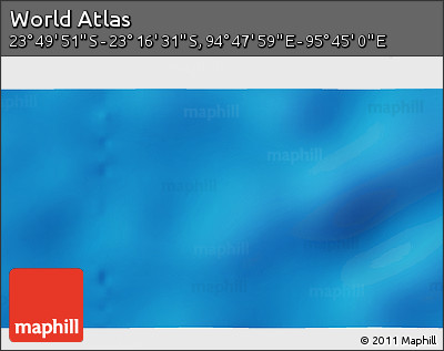 Physical 3D Map of the Area around 23° 33' 11" S, 95° 16' 30" E