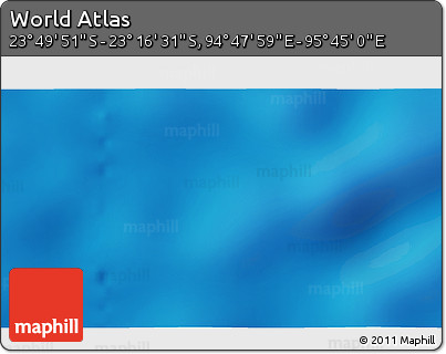 Physical 3D Map of the Area around 23° 33' 11" S, 95° 16' 30" E