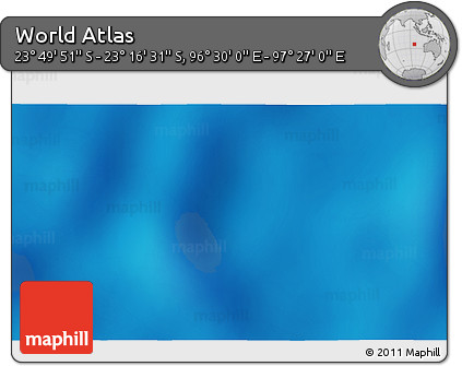 Physical 3D Map of the Area around 23° 33' 11" S, 96° 58' 29" E