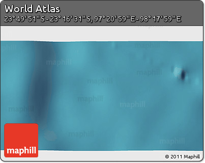 Satellite 3D Map of the Area around 23° 33' 11" S, 97° 49' 29" E