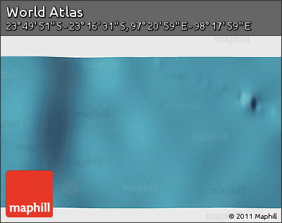 Satellite 3D Map of the Area around 23° 33' 11" S, 97° 49' 29" E