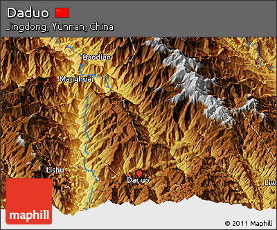 Physical Panoramic Map of Daduo