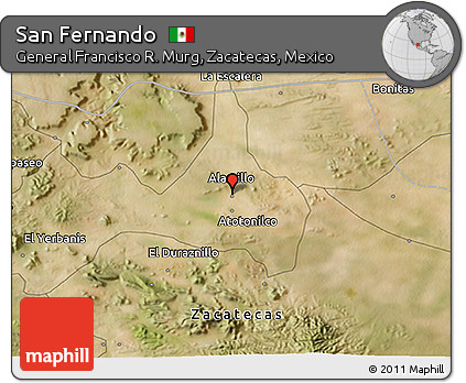 Satellite 3D Map of San Fernando