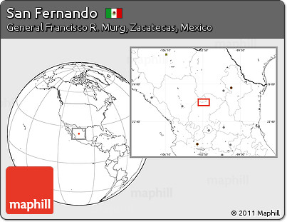 Blank Location Map of San Fernando